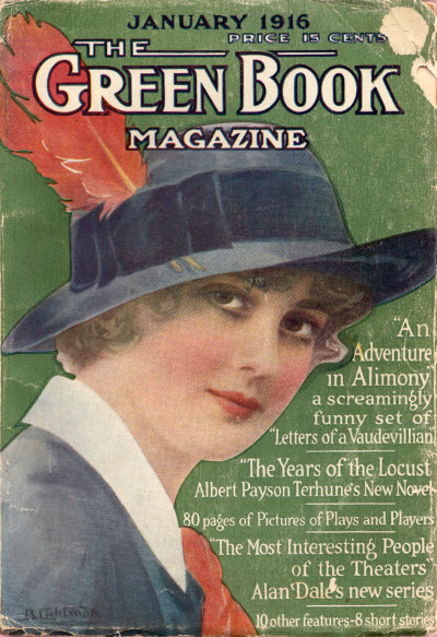 GREEN BOOK MAGAZINE magazine side cover January 1916