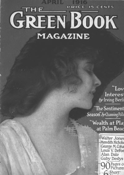 GREEN BOOK MAGAZINE magazine side cover April 1916