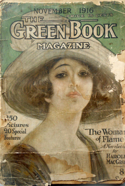 GREEN BOOK MAGAZINE magazine side cover November 1916