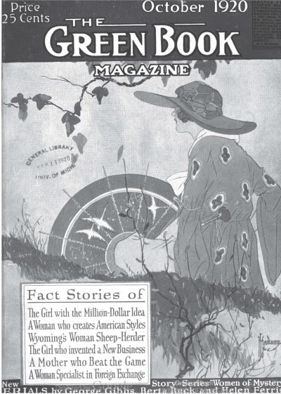GREEN BOOK MAGAZINE magazine side cover October 1920