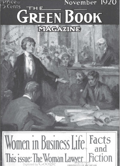 GREEN BOOK MAGAZINE magazine side cover November 1920