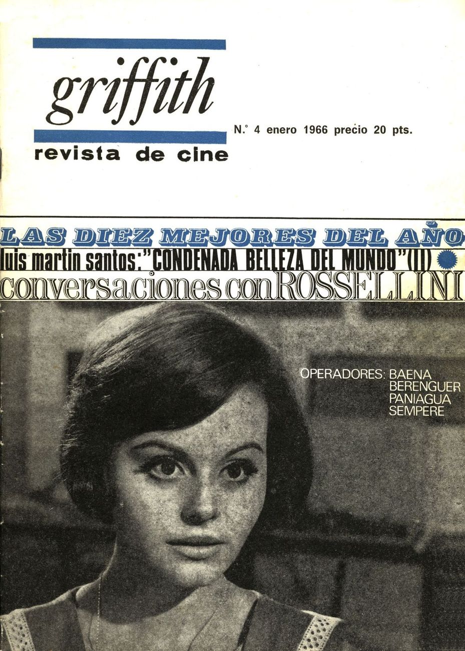 GRIFFITH magazine side cover Issue 4 January 1966