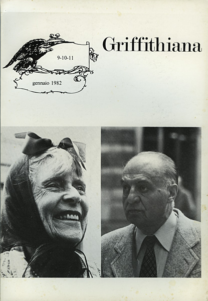 GRIFFITHIANA magazine side cover Issue 9/10/11 January 1982