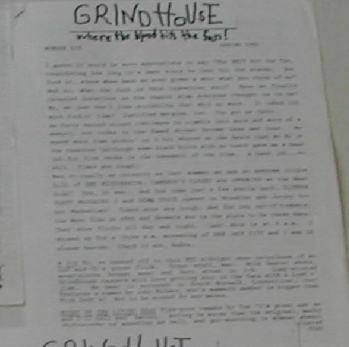 GRINDHOUSE (J.ADLER) magazine side cover Issue 6  