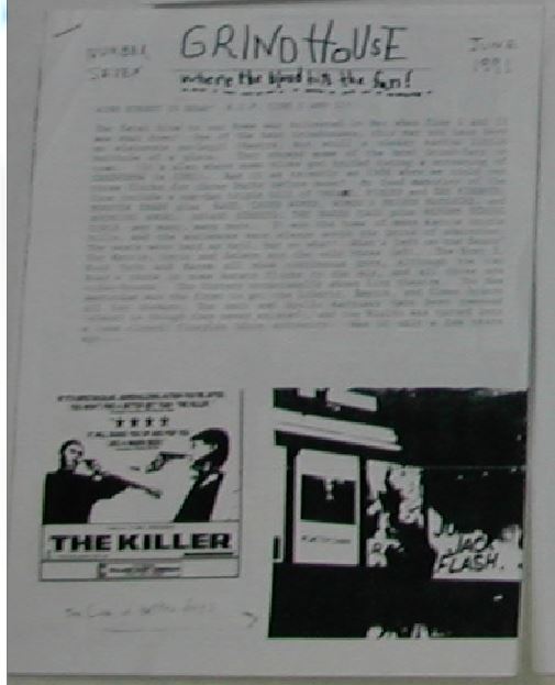 GRINDHOUSE (J.ADLER) magazine side cover Issue 7 June 1991
