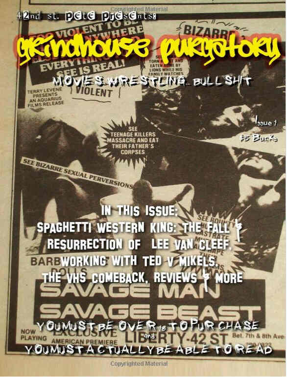 GRINDHOUSE PURGATORY magazine side cover Issue 1 January 2013