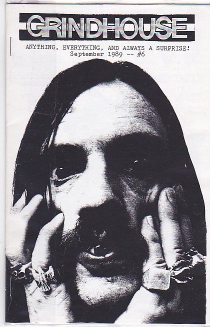 GRINDHOUSE (VINCE BASILICATO) magazine side cover Issue 6 September 1989