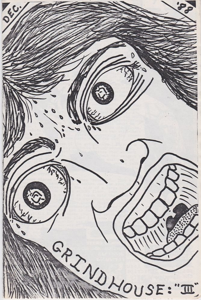 GRINDHOUSE (VINCE BASILICATO) magazine side cover Issue 3 December 1988