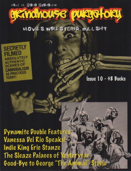GRINDHOUSE PURGATORY magazine side cover Issue 10  October 2017