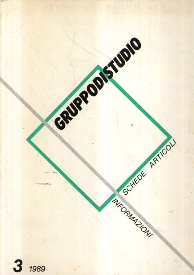 GRUPPO DI STUDIO magazine side cover Issue 3   1989