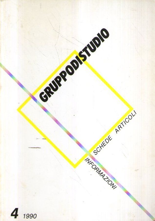 GRUPPO DI STUDIO magazine side cover Issue 4   1990