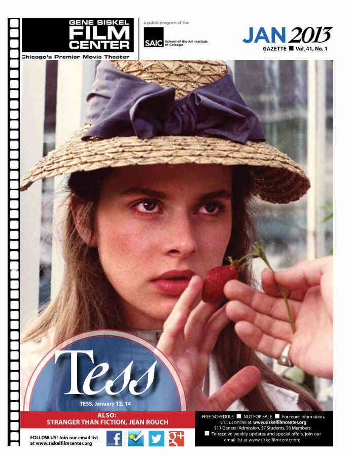GENE SISKEL FILM CENTER magazine side cover January 2013