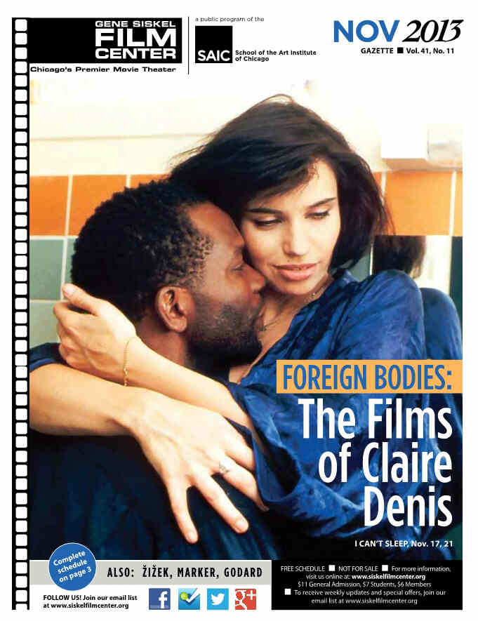 GENE SISKEL FILM CENTER magazine side cover November 2013