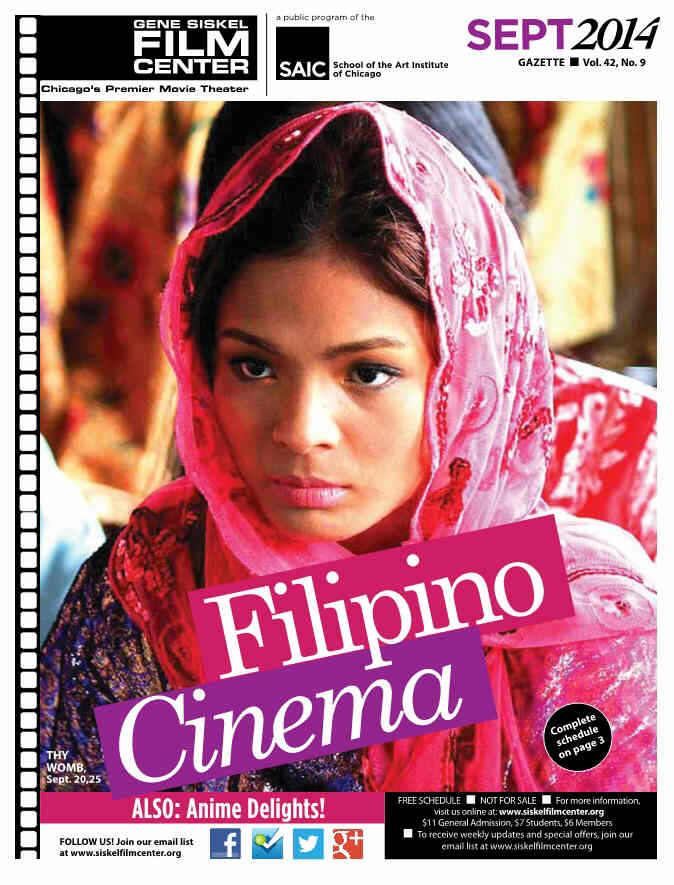 GENE SISKEL FILM CENTER magazine side cover September 2014