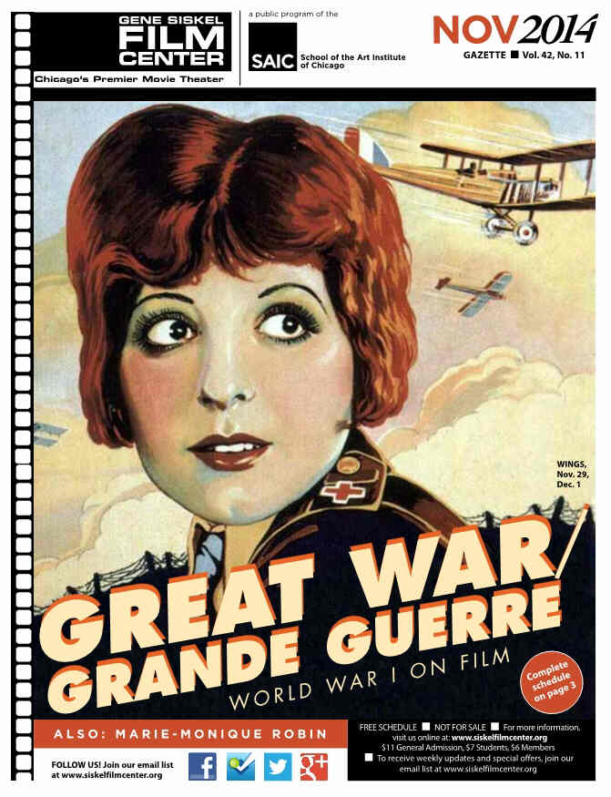 GENE SISKEL FILM CENTER magazine side cover November 2014