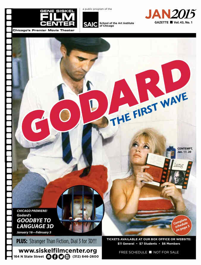 GENE SISKEL FILM CENTER magazine side cover January 2015