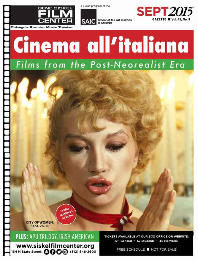 GENE SISKEL FILM CENTER magazine side cover September 2015