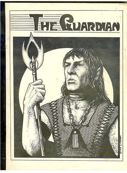 GUARDIAN magazine side cover Issue 1 August 1978