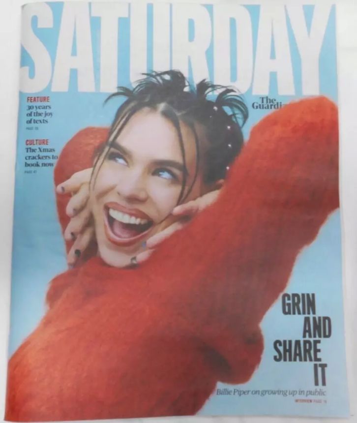 GUARDIAN SATURDAY magazine side cover 3 December 2022