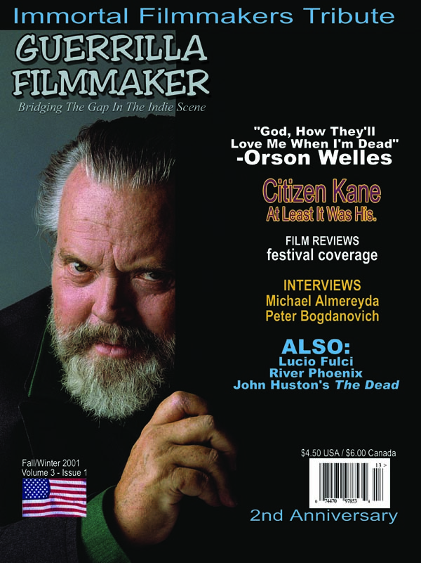 GUERRILLA FILMMAKER magazine side cover Issue 7  Vol 3 #1 Fall-Winter 2001