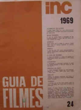 GUIA DE FILMES magazine side cover Issue 24 November/December 1969