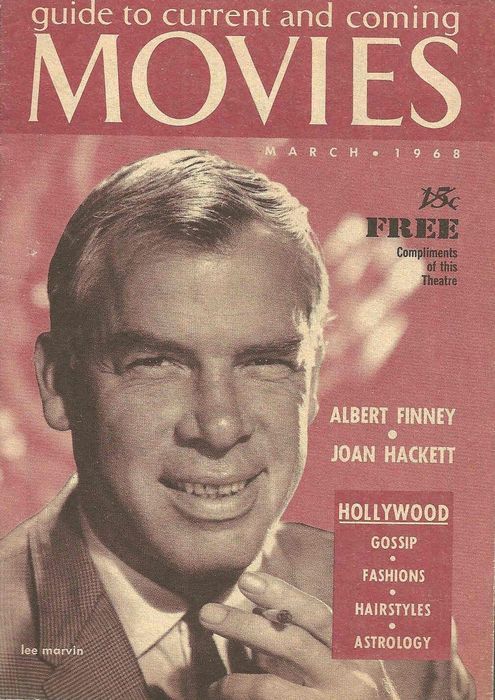 GUIDE TO COMING AND CURRENT MOVIES magazine side cover March 1968