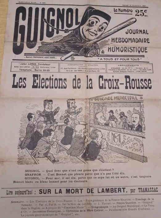 GUIGNOL magazine side cover 26 November 1927