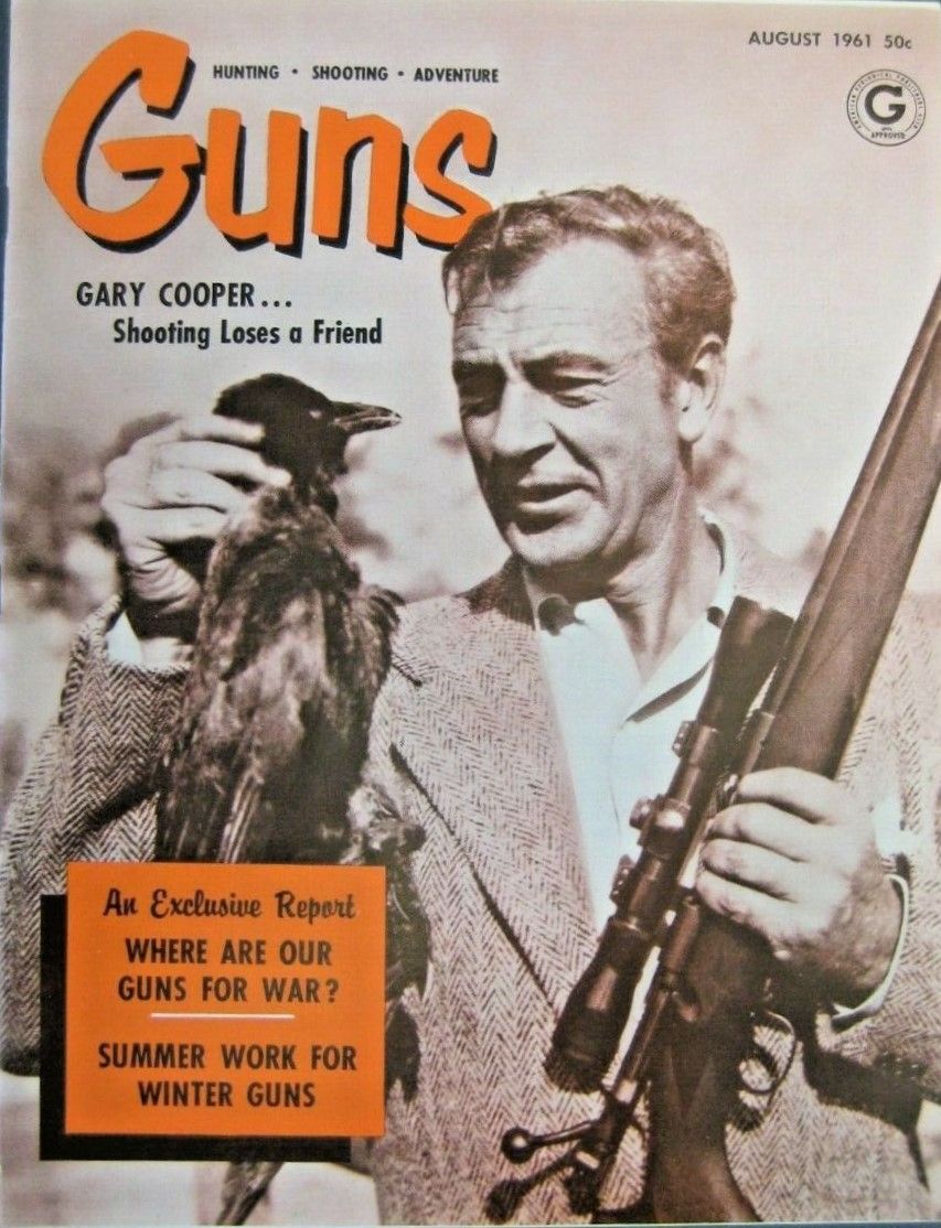 GUNS magazine side cover  Vol 7 No  8  August 1961