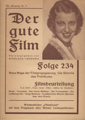 GUTE FILM magazine side cover Issue 234  1938