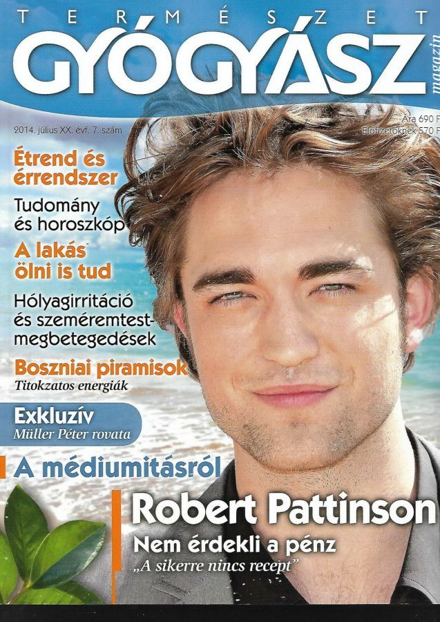 TERMESZET GYOGYASZ magazine side cover  July 2014