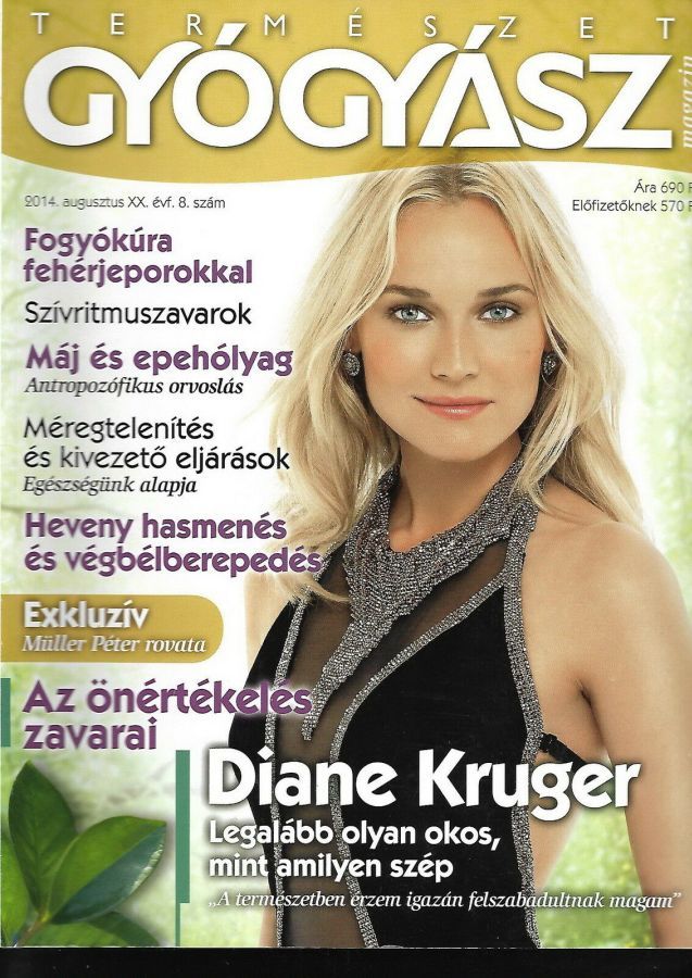 TERMESZET GYOGYASZ magazine side cover  August 2014