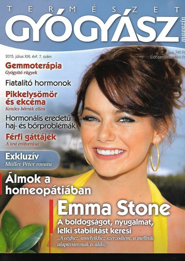 TERMESZET GYOGYASZ magazine side cover  July 2015