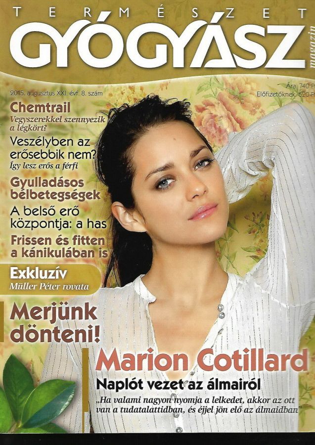 TERMESZET GYOGYASZ magazine side cover  August 2015