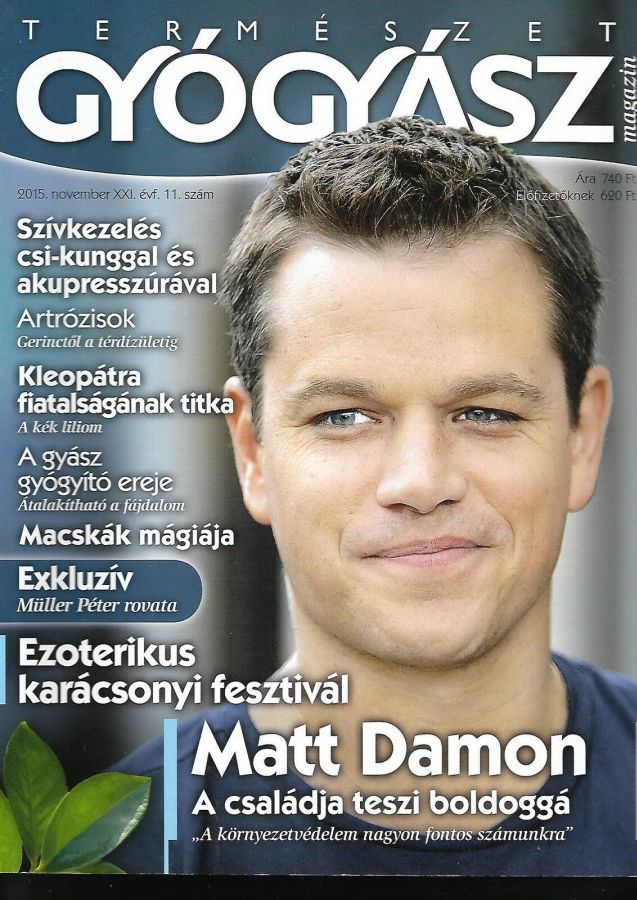 TERMESZET GYOGYASZ magazine side cover  November 2015