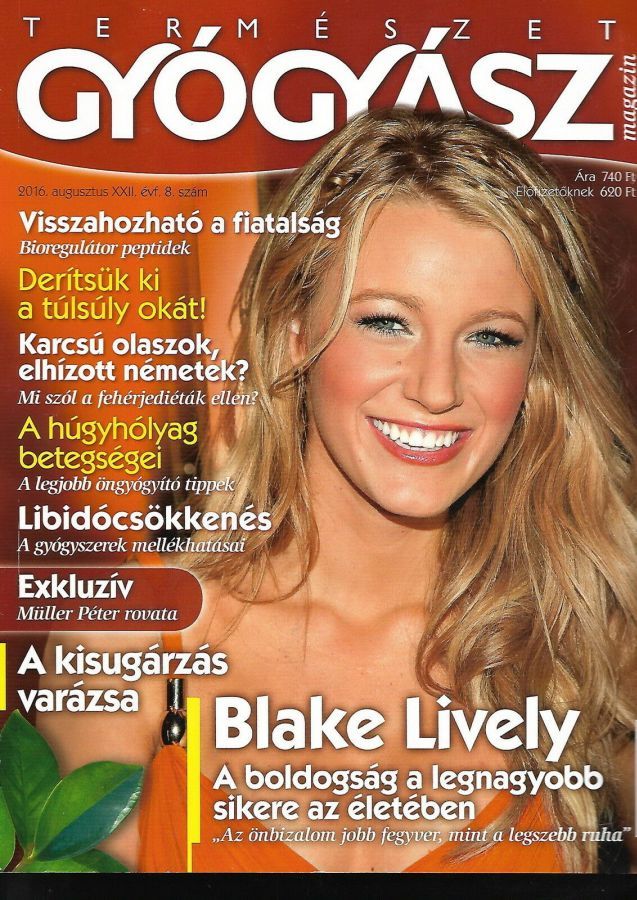 TERMESZET GYOGYASZ magazine side cover  August 2016