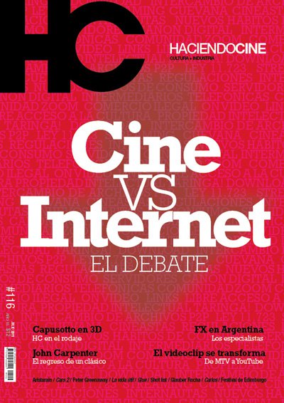 HACIENDO CINE magazine side cover Issue 116 July 2011