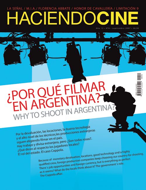 HACIENDO CINE magazine side cover Issue 74 September 2007