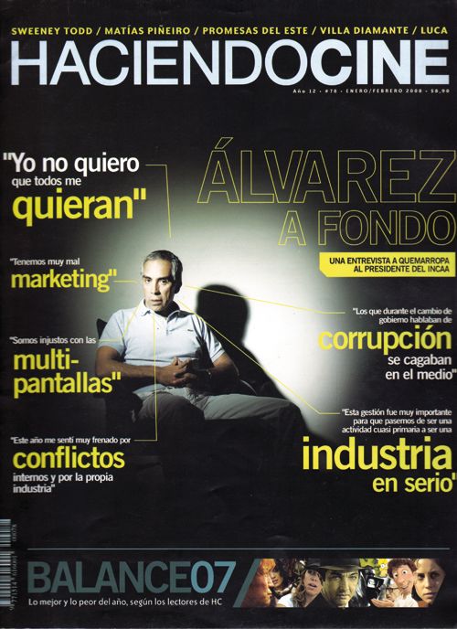 HACIENDO CINE magazine side cover Issue 78 January/February 2008