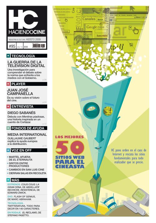 HACIENDO CINE magazine side cover Issue 95 August 2009