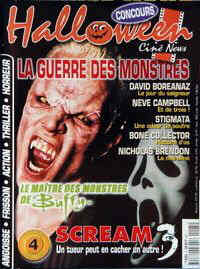 HALLOWEEN CINE NEWS magazine side cover Issue 5 January 2000
