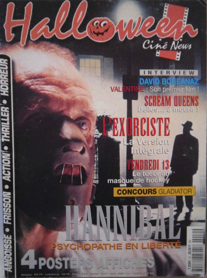 HALLOWEEN CINE NEWS magazine side cover Issue 10 March 2001
