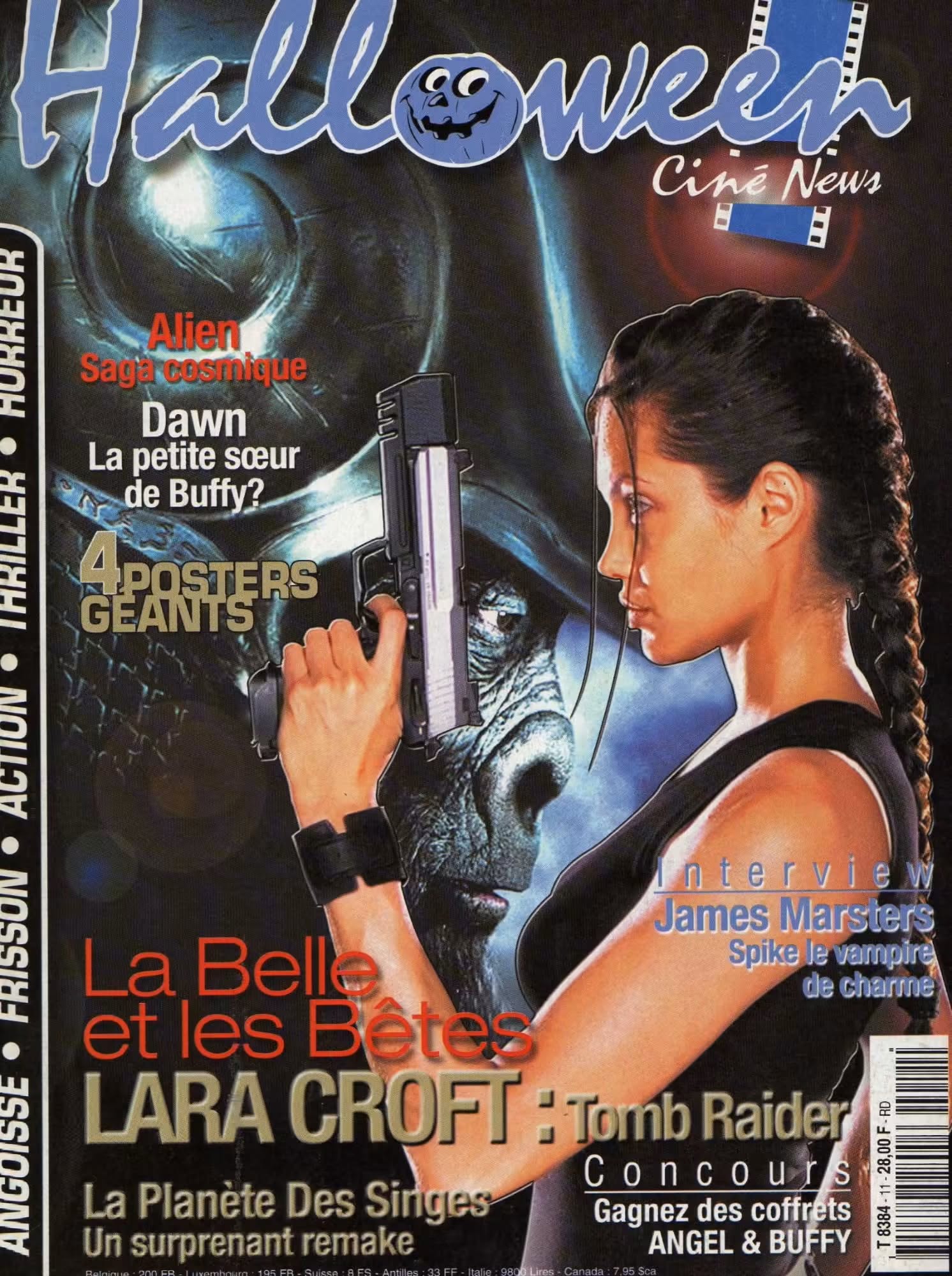 HALLOWEEN CINE NEWS magazine side cover Issue 11 May 2001