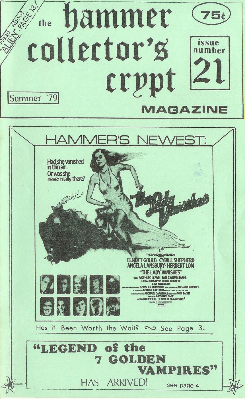 HAMMER COLLECTORS CRYPT magazine side cover Issue 21 Summer 1979