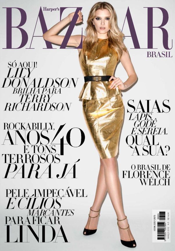 HARPERS BAZAAR BRAZIL magazine side cover  March 2012