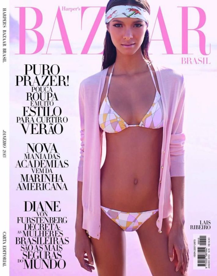 HARPERS BAZAAR BRAZIL magazine side cover  January 2013