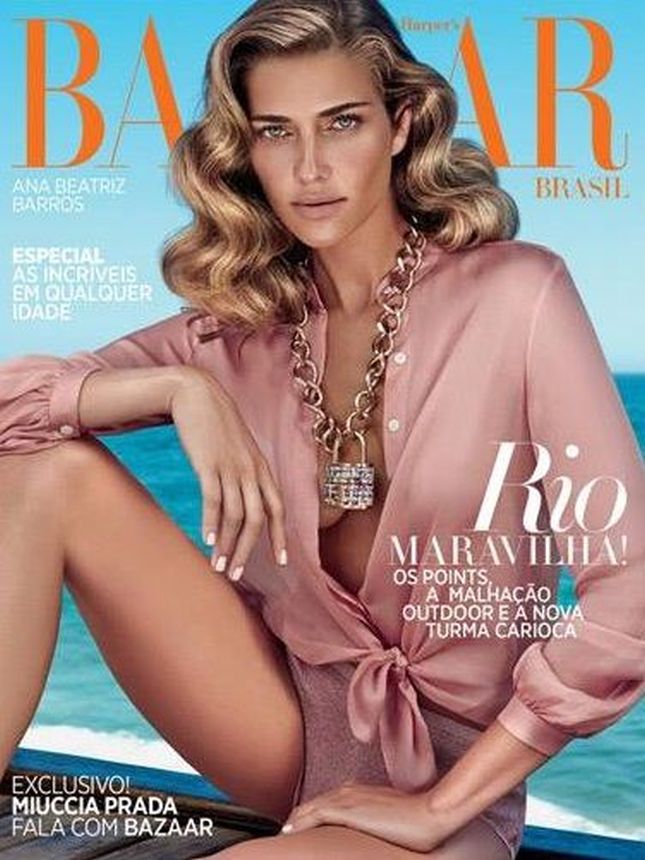 HARPERS BAZAAR BRAZIL magazine side cover  October 2014