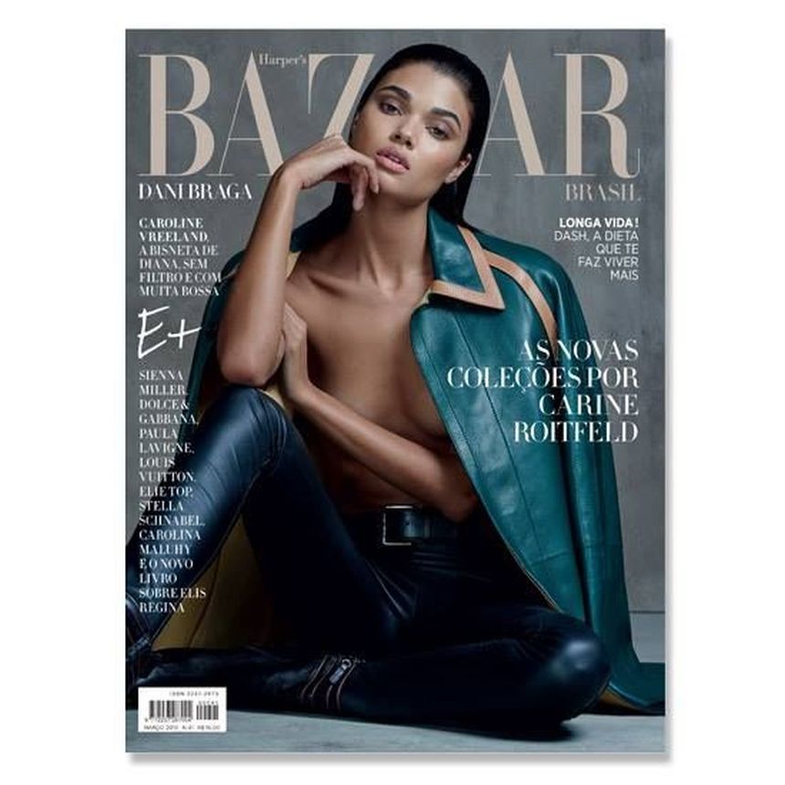 HARPERS BAZAAR BRAZIL magazine side cover  March 2015