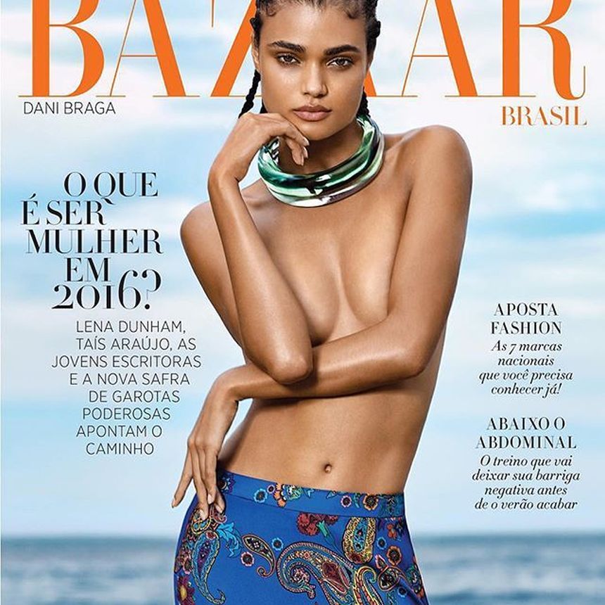 HARPERS BAZAAR BRAZIL magazine side cover  January 2016