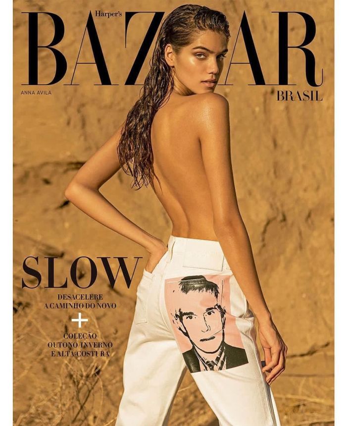 HARPERS BAZAAR BRAZIL magazine side cover  August 2018