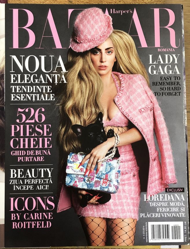 HARPERS BAZAAR BULGARIA magazine side cover  September 2014